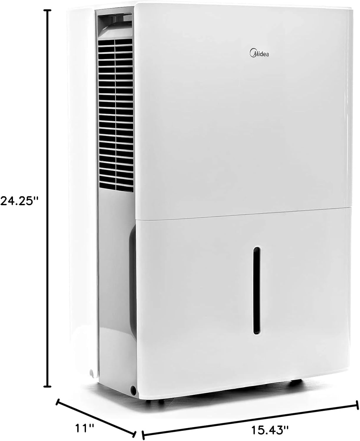 Midea 50 pt. Smart Dehumidifier for Basement, Room, or Garage - Covers up to 4,500 sq. ft. MAD50PS1WS