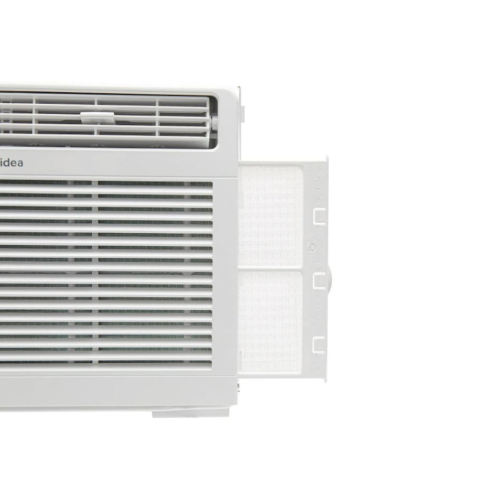 Midea 6,000 BTU 115V Window Air Conditioner w/ Comfort Sense Remote, up to 250 Sq. ft., White, Cooling Modes: Cool, Dehumidify, Ventilate - MAW06R1WWT-T
