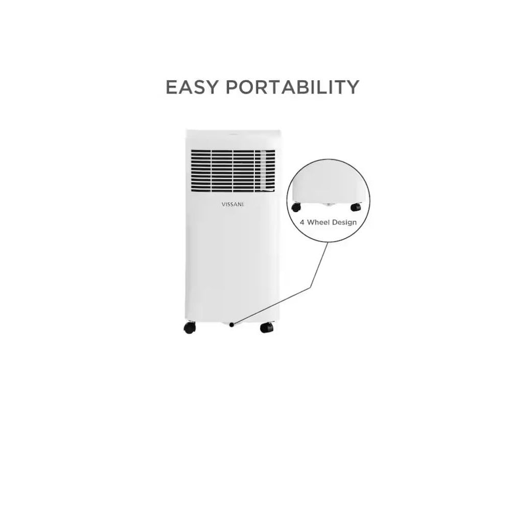 Vissani 5,000 (DOE) BTU 115-Volt Portable Air Conditioner for 150 sq. ft. in White VAP09R1AWT