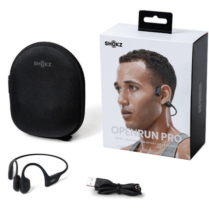 Shokz OpenRun Bone Conduction Open-Ear Endurance Headphones Black S803-ST-BK-US