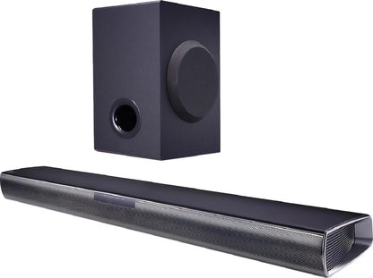 LG SQC1 2.1 Ch 160W Soundbar Bluetooth w/ Wireless Subwoofer - Black