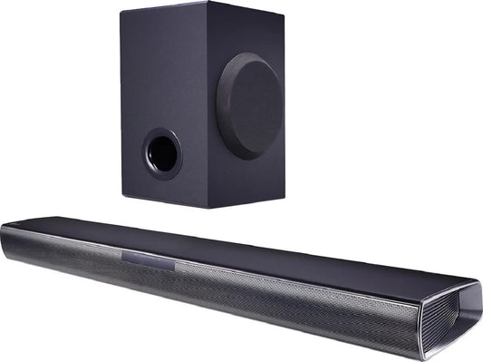 LG SQC1 2.1 Ch 160W Soundbar Bluetooth w/ Wireless Subwoofer - Black