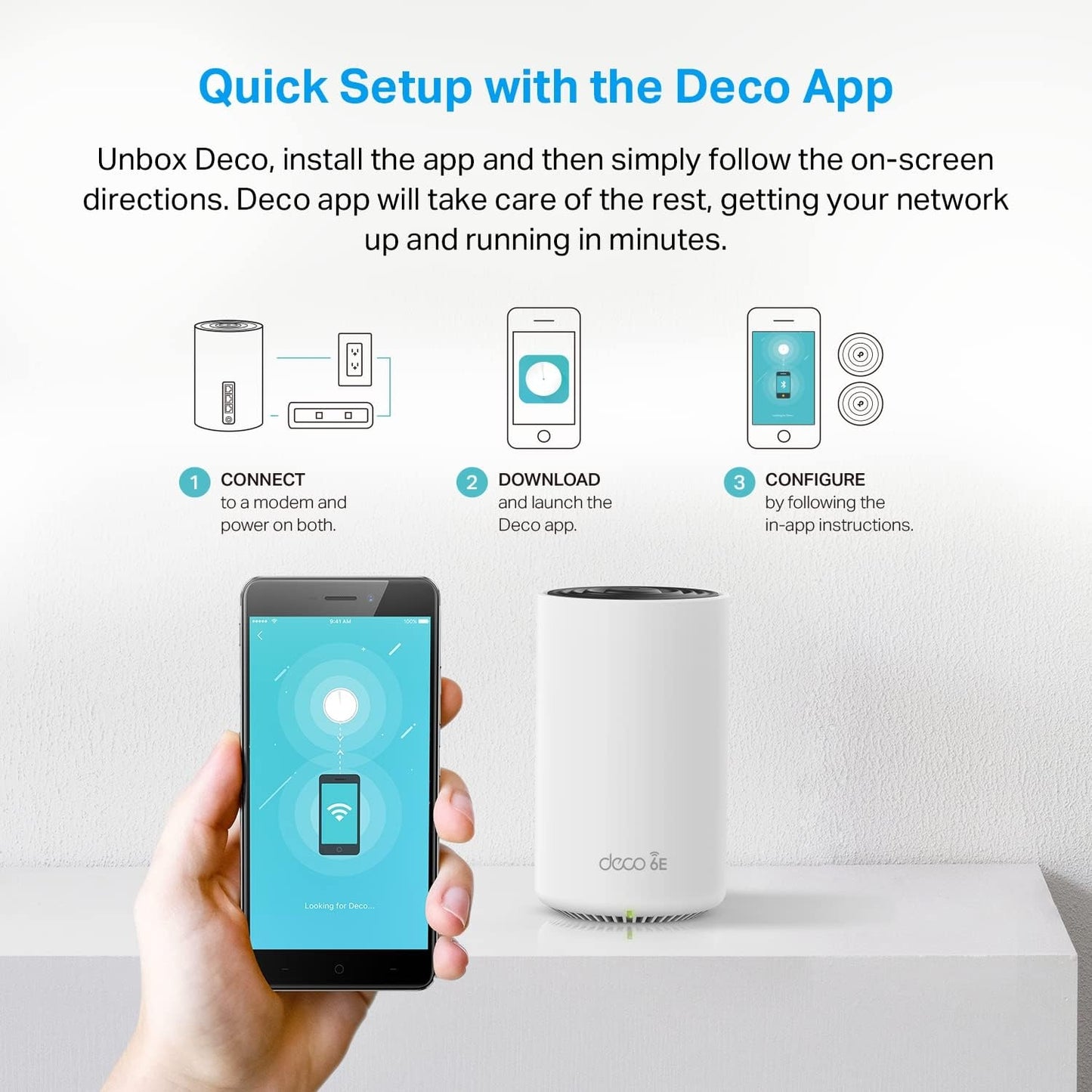 TP-Link Deco XE75 Pro AXE5400 Wireless Tri-Band 2.5G / Gigabit Mesh Wi-Fi System (1-Pack)