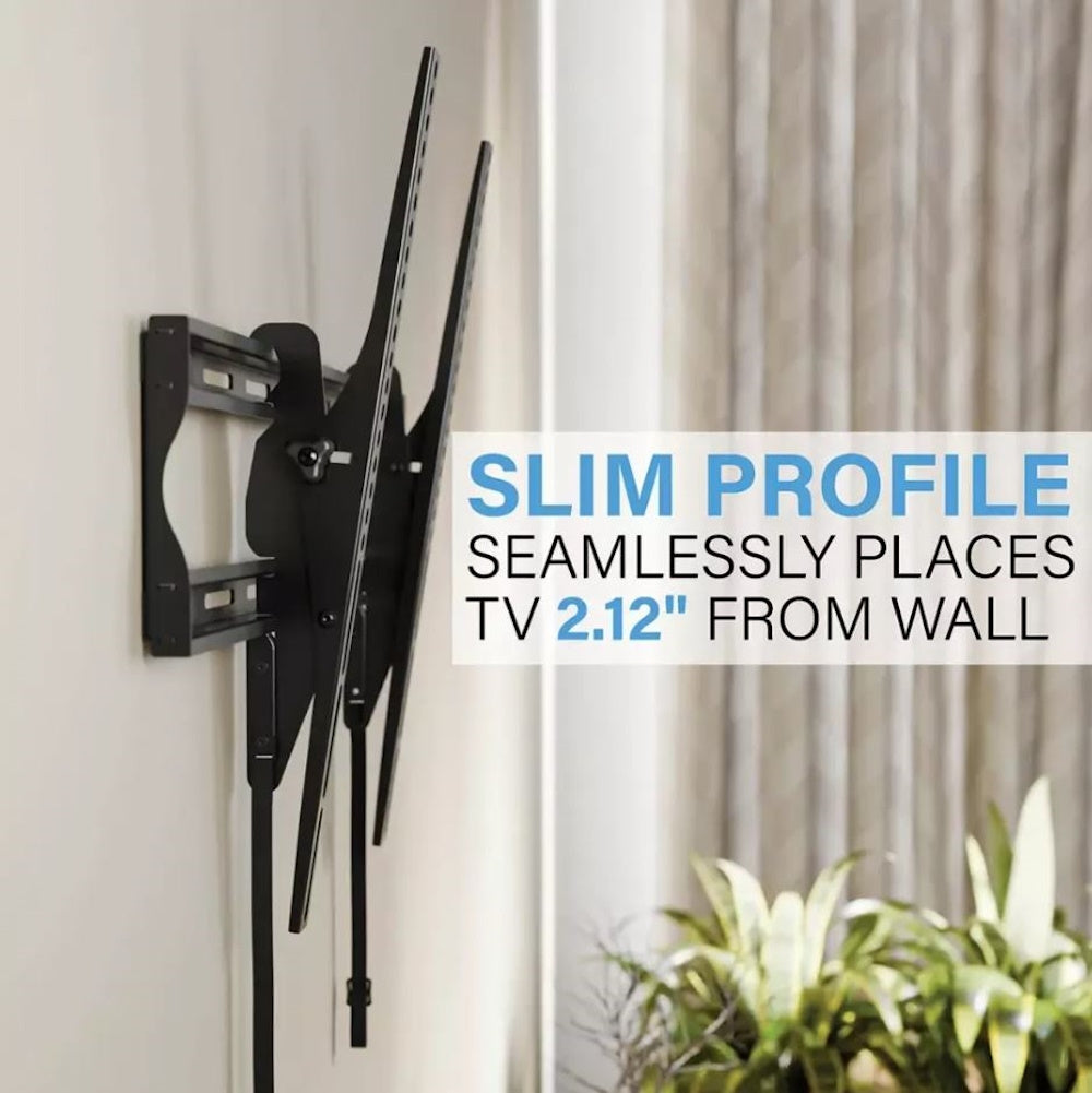 Sanus Decora Tilting TV Wall Mount for 42"-90" TVs, Tilts down 10° and up 5° to reduce glare and reflection - DLT2-B1