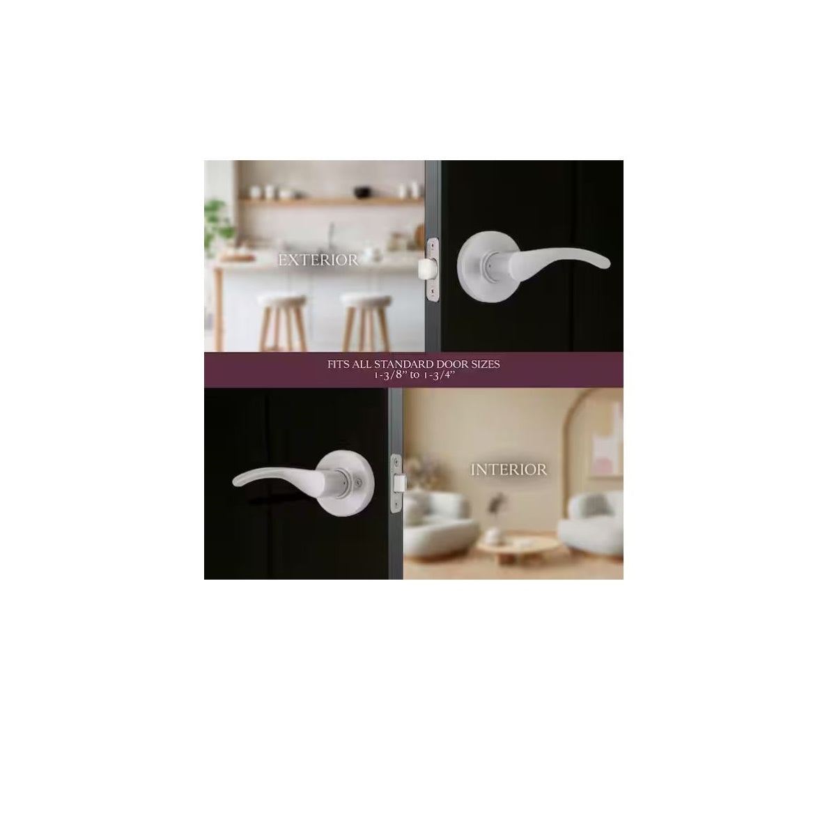Primrose Satin Nickel Passage Hall/Closet Door Handle LS9X23SYYC