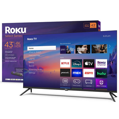 Roku 43" 4K HDR LED Smart Roku TV with Roku TV Remote 60 Hz HDR10+ 43R4C4