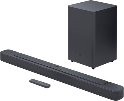 JBL Bar 2.1 Deep Bass (MK2) 2.1 Channel Soundbar with Wireless subwoofer (6.5’’), 300W, Black - JBL2GBAR21DB2BLKAM