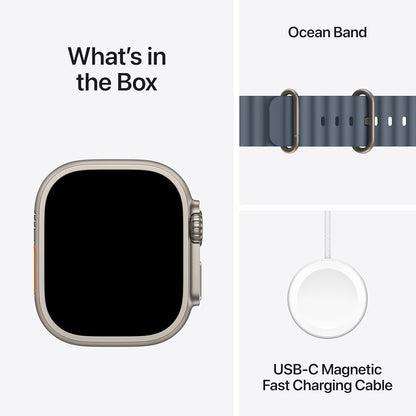 Apple Watch Ultra 3 (GPS+Cellular) 49mm Titanium Case with Anchor Blue Ocean Band - Natural - (2025)