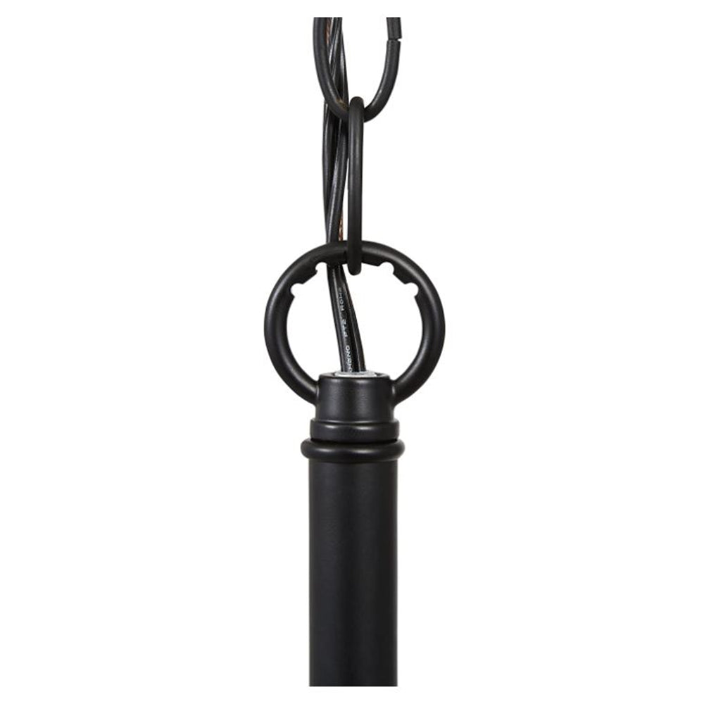 Sunset Stella 5-Light Black Chandelier 100W w/ Glass Shades F27035-31