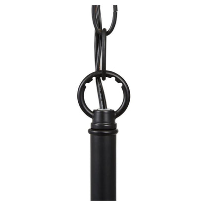 Sunset Stella 5-Light Black Chandelier 100W w/ Glass Shades F27035-31