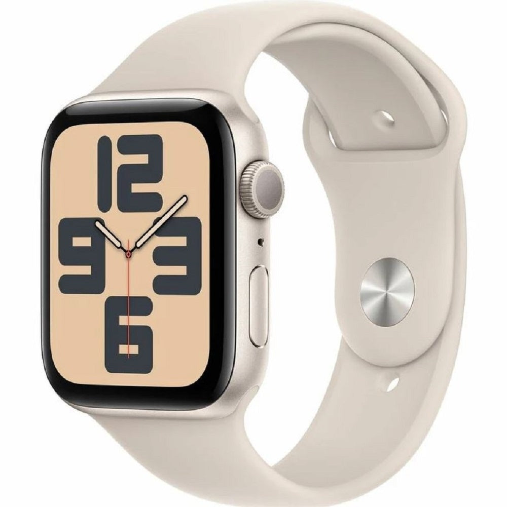 Apple Watch SE 2nd Gen (GPS) 40mm Starlight Aluminum Case w/ Starlight Sport Band - S/M MR9U3LL/A