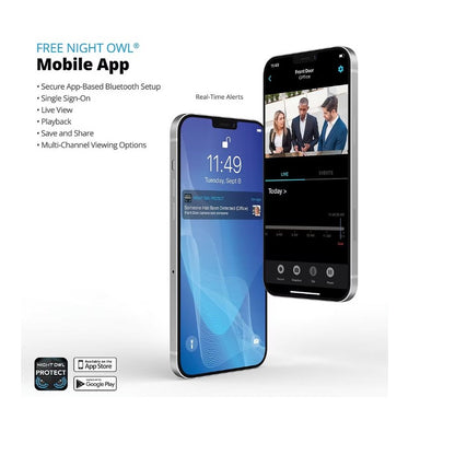 Night Owl CL-FT4D1-84L 2-Way Audio 12 Channel 4 Camera 2K DVR Security System with 1TB Hard Drive