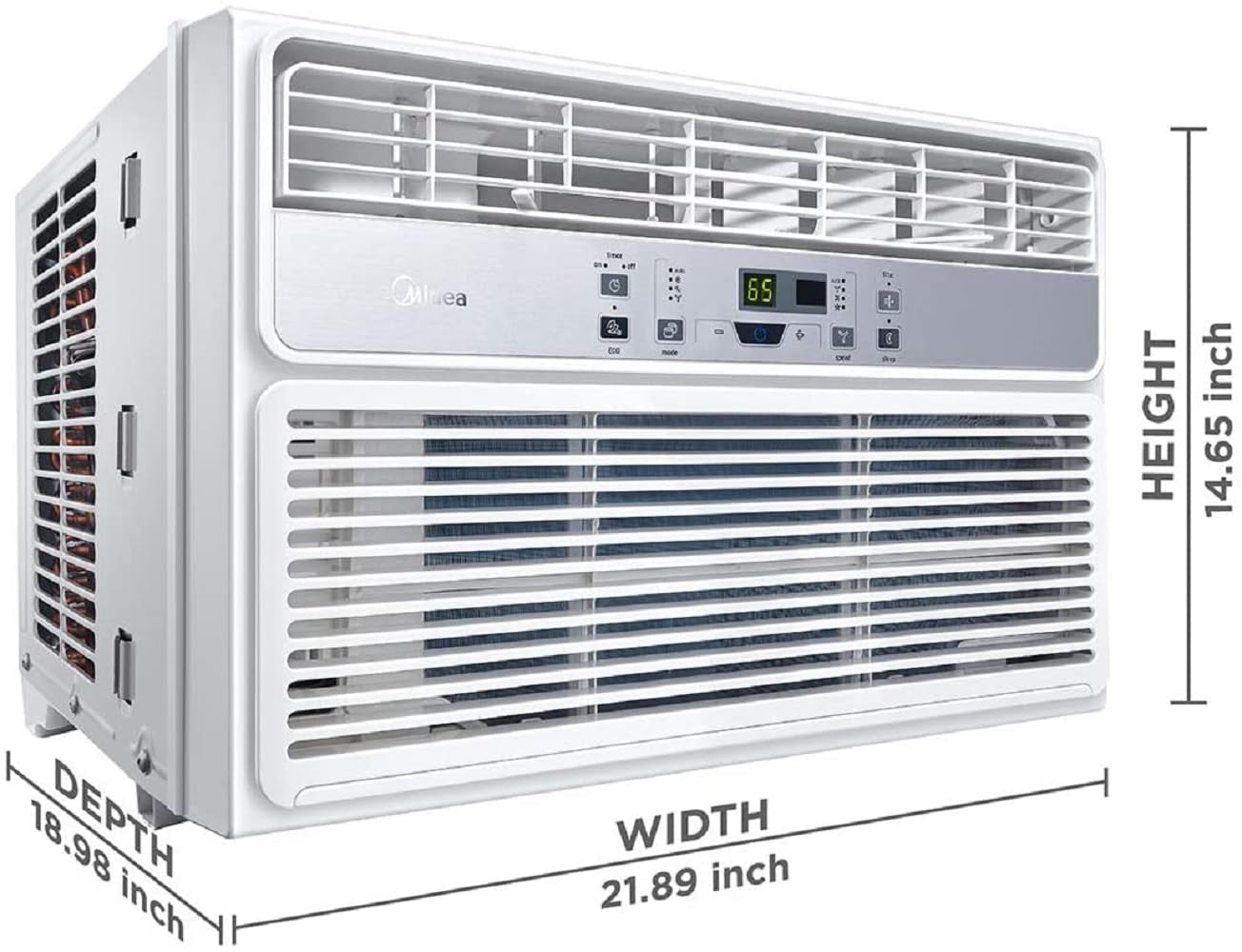 Midea 10,000 BTU 12 CEER 115V 450 Sq.Ft. EasyCool Window Air Conditioner MAW10R1BWT