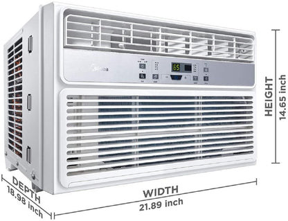 Midea 10,000 BTU 12 CEER 115V 450 Sq.Ft. EasyCool Window Air Conditioner MAW10R1BWT