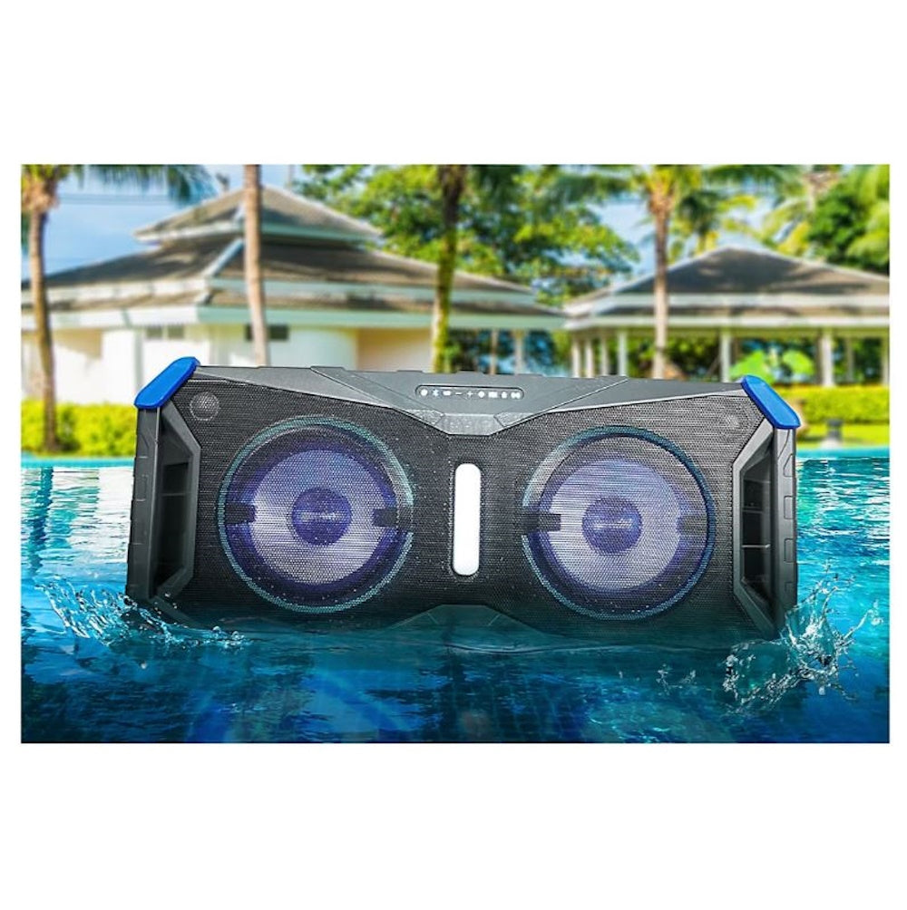 Gemini Sound SoundSplash Floating Bluetooth Speaker with Beat Synced LED Party Lighting SOSP-8BGB