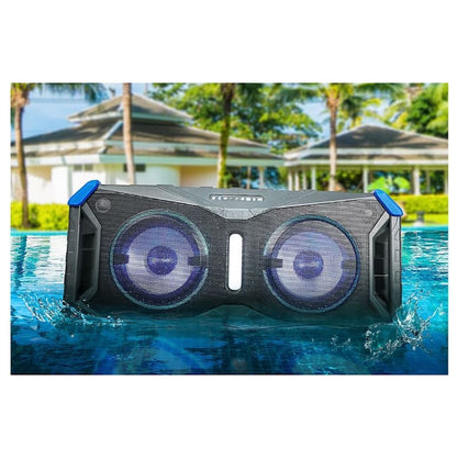 Gemini Sound SoundSplash Floating Bluetooth Speaker with Beat Synced LED Party Lighting SOSP-8BGB