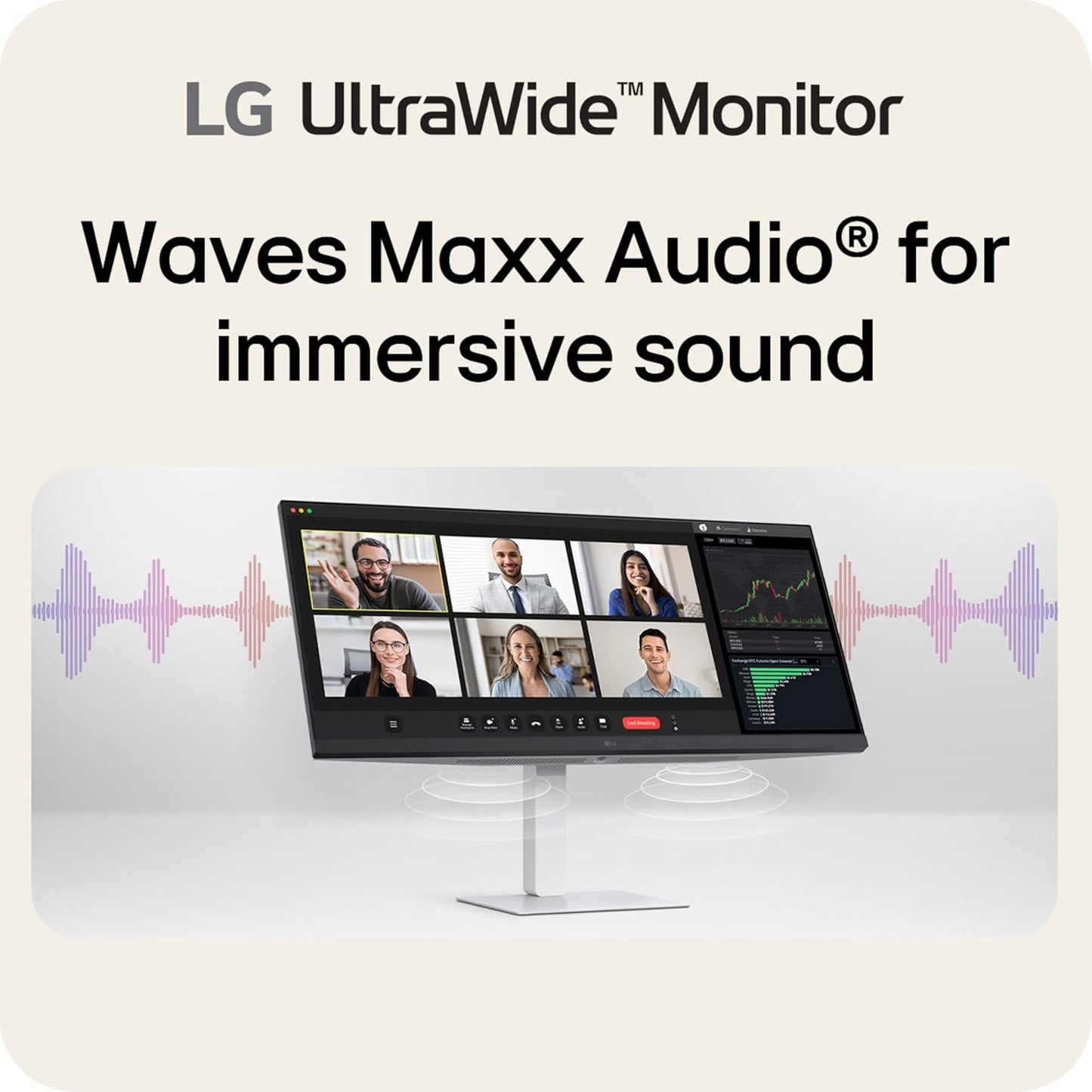 LG - 34U530A-W 34" UltraWide WFHD Monitor, 100Hz, HDR 400, HDMI, DP, USB-C, Tilt/Height/Swivel - White