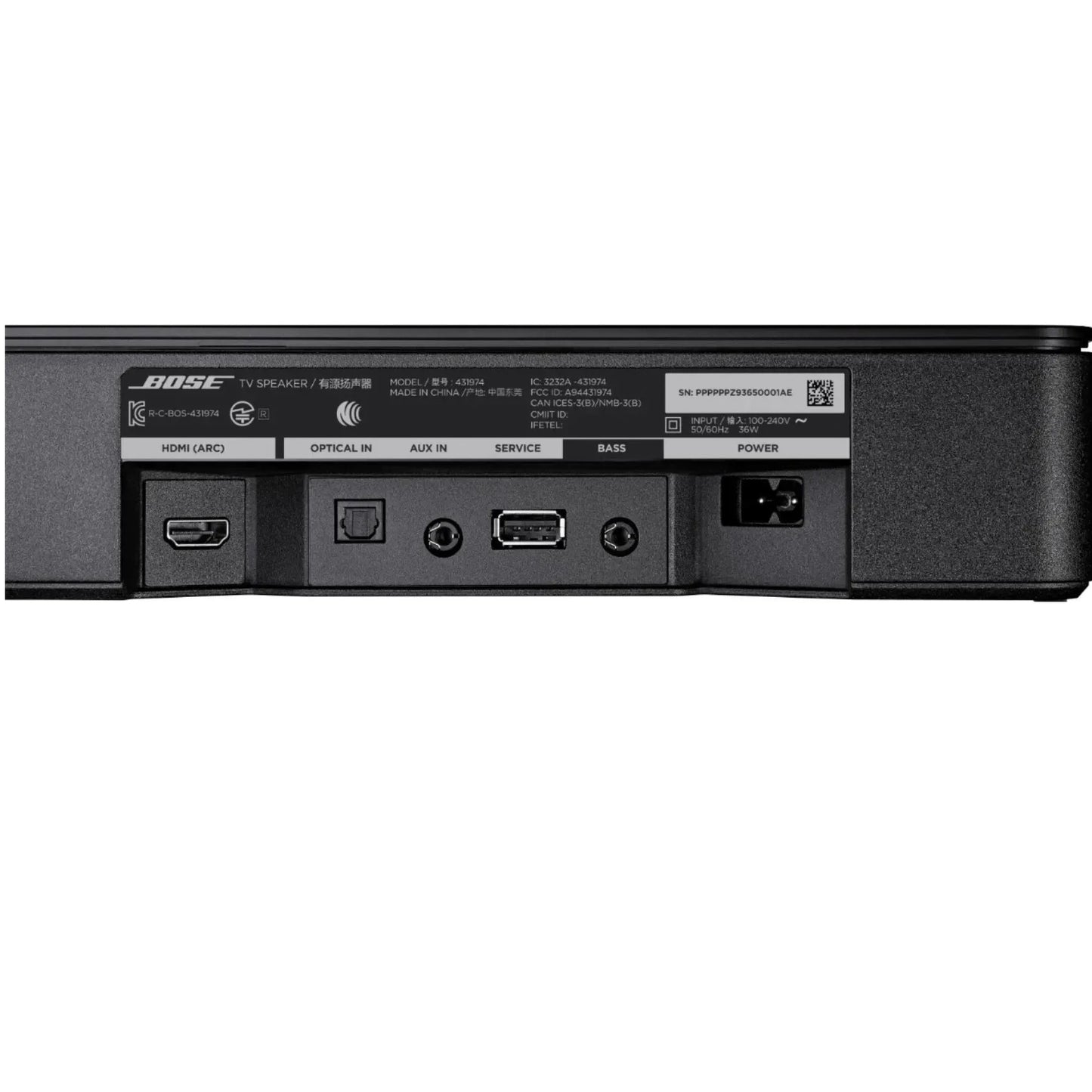 Bose TV Speaker Soundbar for TV w/ Bluetooth HDMI-ARC Black 431974
