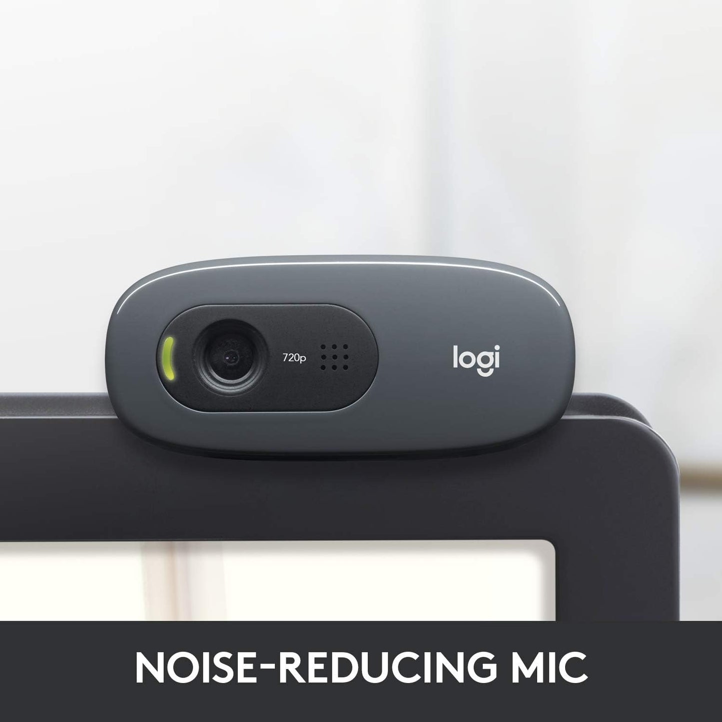 Logitech C270 720p Webcam Plug-and-Play Wide Screen Video Calling - Black