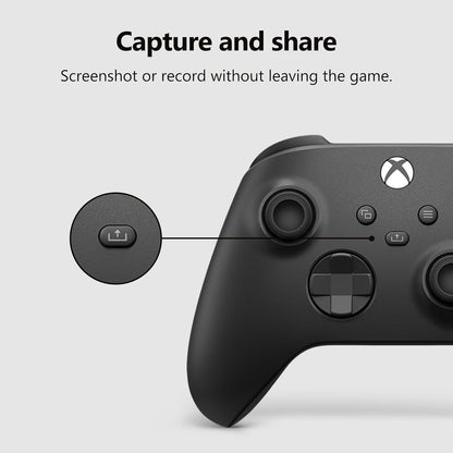 Microsoft - XBOX Wireless Controller for XBOX Series X, XBOX Series S, XBOX One, PCs - Carbon Black