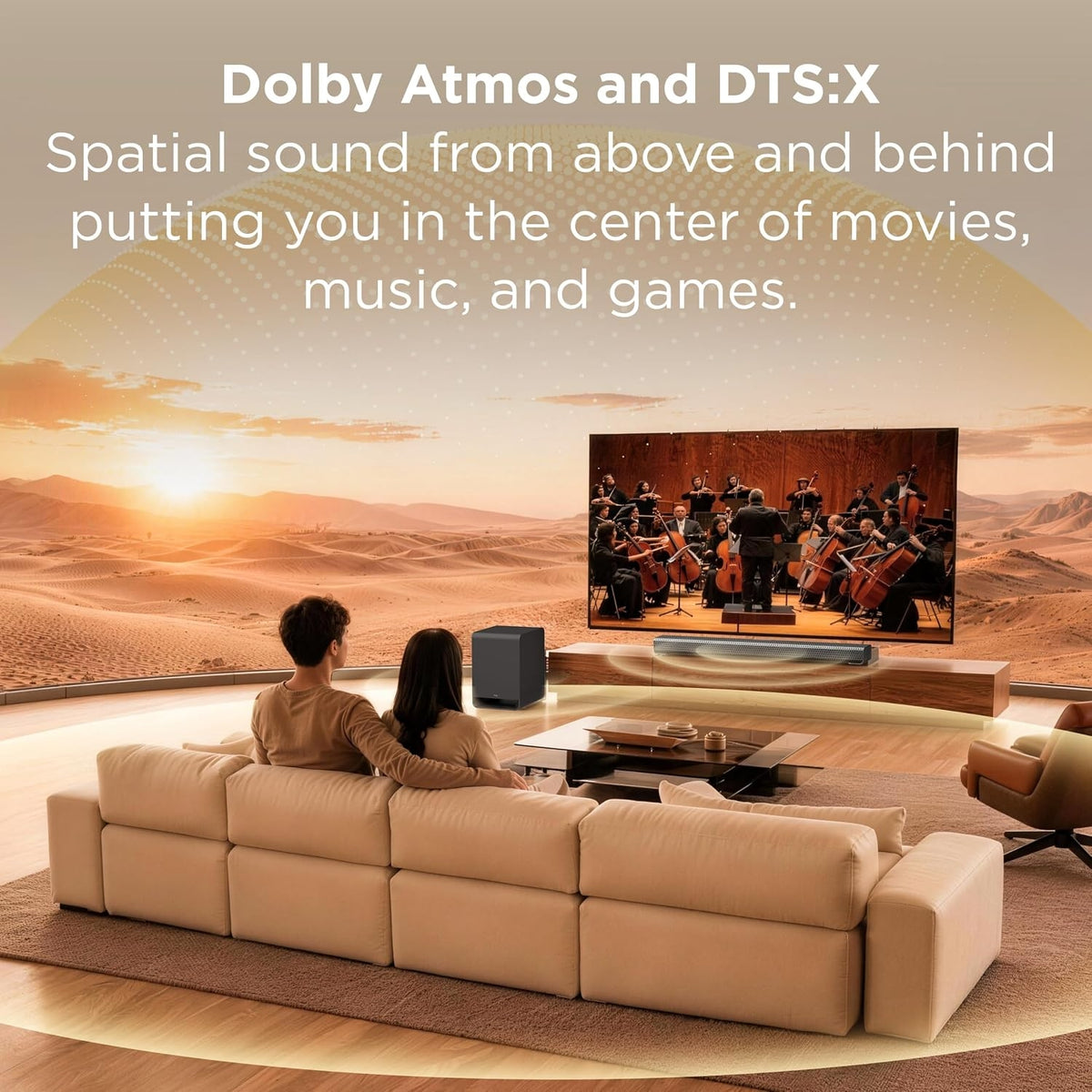 TCL S60K S Series 3.1 Channel Sound Bar with Dolby Atmos, DTS:X, Wireless Subwoofer, Bluetooth Music Streaming