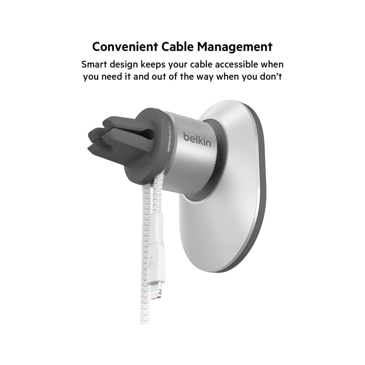 Belkin MagSafe Compatible Car Phone Magnetic Mount, Air Vent Phone Holder for iPhone 14,13,12,11 Series WIC003BTGR