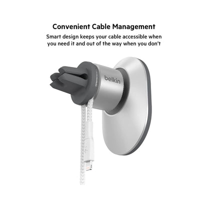 Belkin MagSafe Compatible Car Phone Magnetic Mount, Air Vent Phone Holder for iPhone 14,13,12,11 Series WIC003BTGR