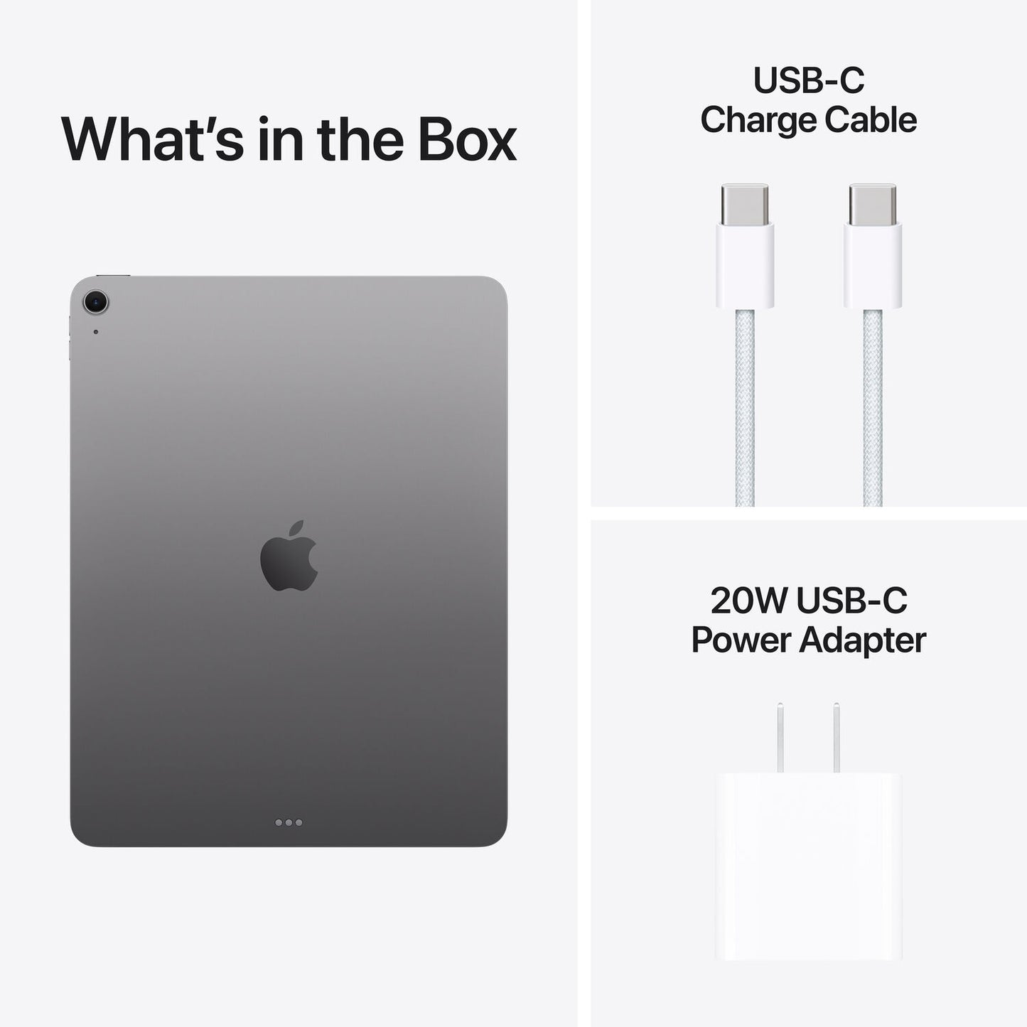 Apple 13-inch iPad Air M4 chip Wi-Fi 128GB - Space Gray, USB-C Port (10 Gb/s), Wi-Fi 7 (802.11be), Bluetooth 6 - MH5N4LL/A