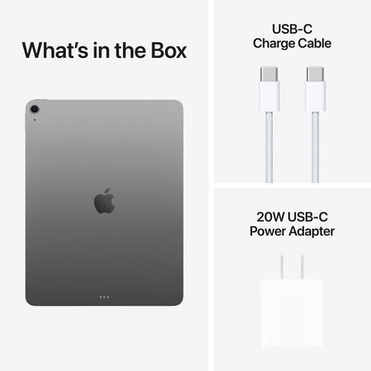 Apple 13-inch iPad Air M4 chip Wi-Fi 128GB - Space Gray, USB-C Port (10 Gb/s), Wi-Fi 7 (802.11be), Bluetooth 6 - MH5N4LL/A