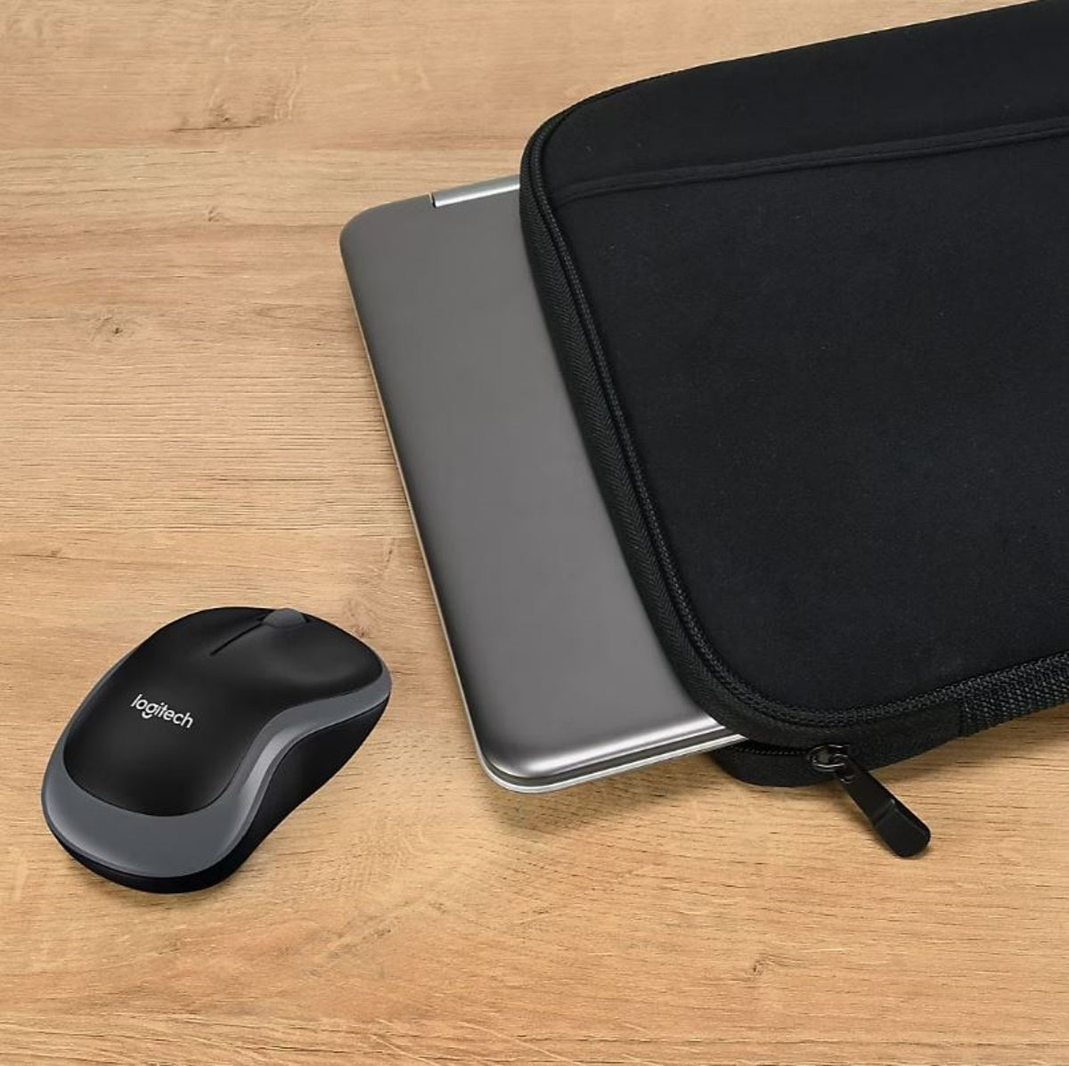 Logitech 16" Laptop Sleeve with M185 Wireless Mouse – Black, 910-007180