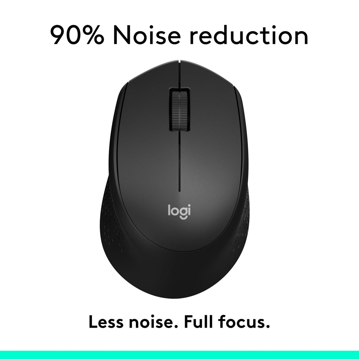 Logitech M330 Silent Plus Full Size 2.4 GHz Wireless Mouse - Black 910-004905