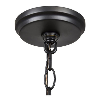 Sunset Stella 5-Light Black Chandelier 100W w/ Glass Shades F27035-31