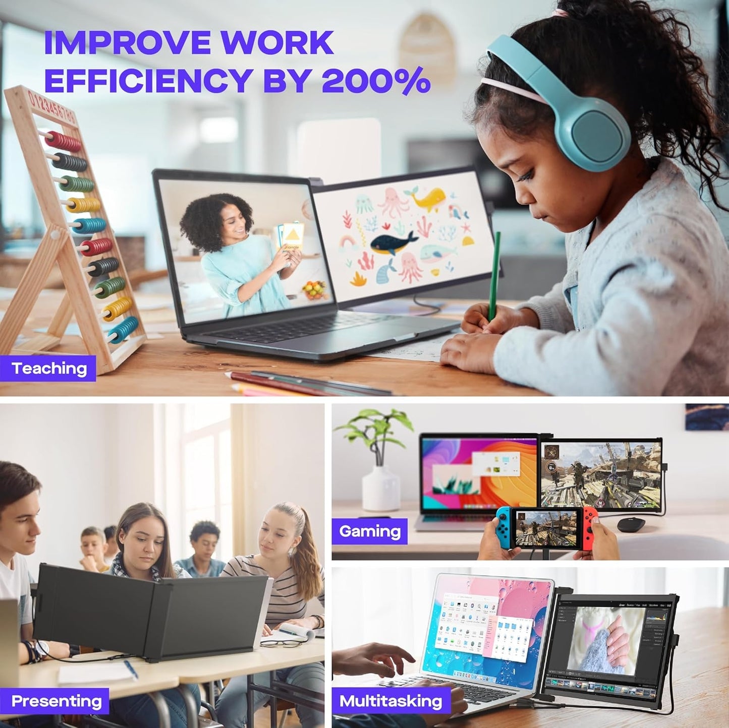 Mobile Pixels Nexus 13.3" 1080P Portable Laptop Monitor, USB Type-C/USBA/HDM 101-1013P01