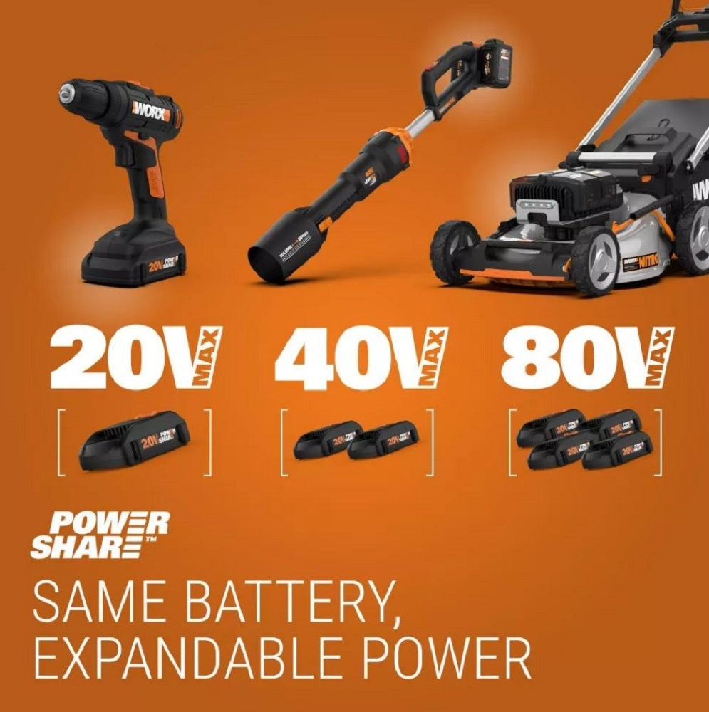 Worx WG620 20V Power Share Hydroshot 320 PSI Portable Power Cleaner