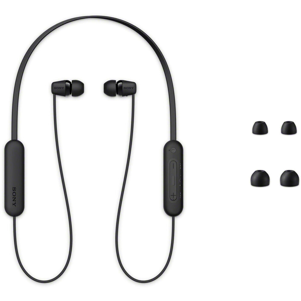 Sony WIC100/B Wireless In-Ear Headphones Black, Built-In Mic for Hands-Free Calls