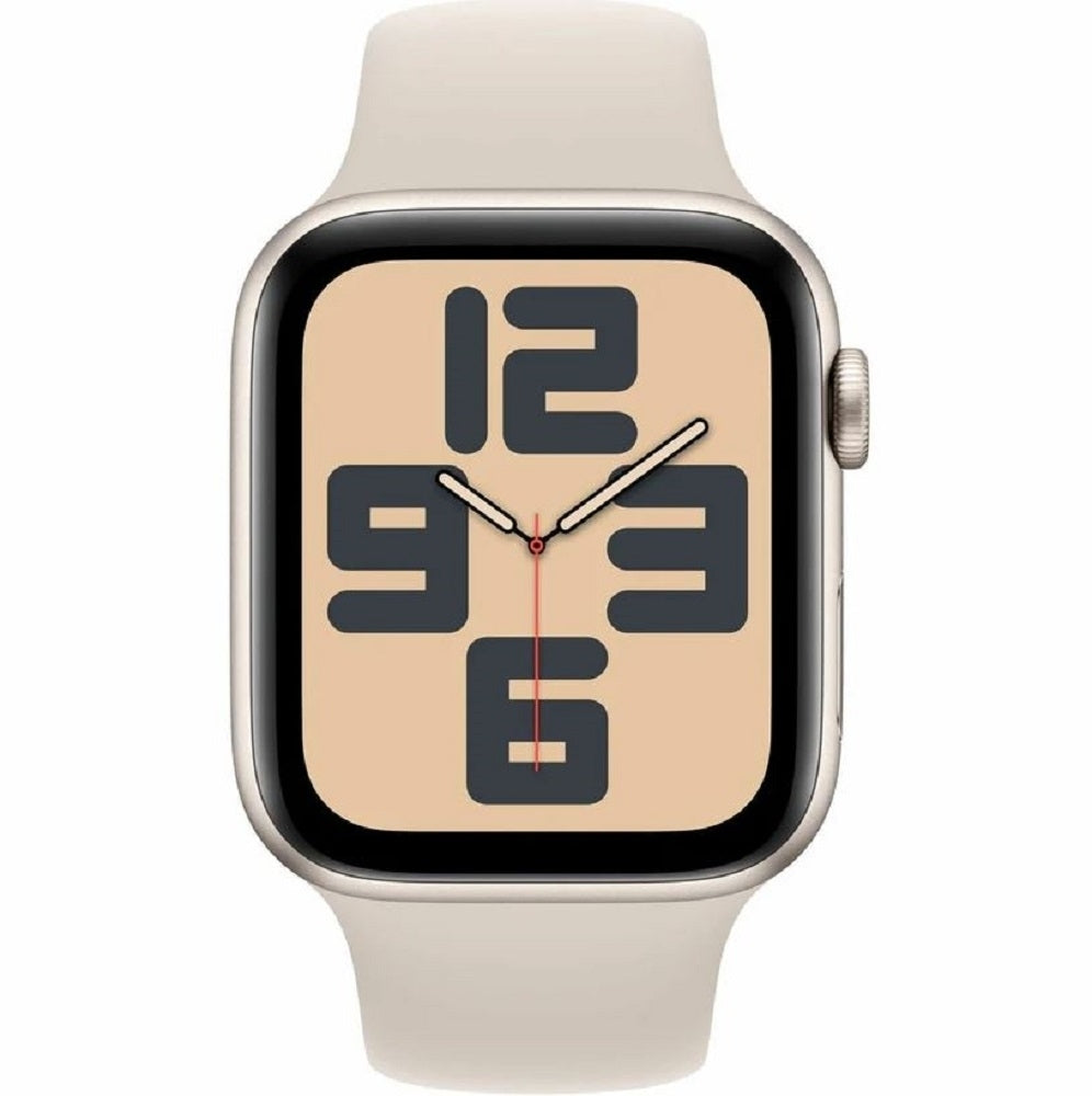Apple Watch SE 2nd Gen (GPS) 40mm Starlight Aluminum Case w/ Starlight Sport Band - S/M MR9U3LL/A