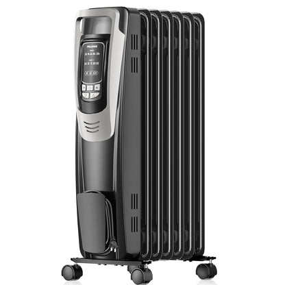 PELONIS 1500W Radiator Heater for Indoor Use, Large Room with Remote, Thermostat & LED Display NY1507-14A
