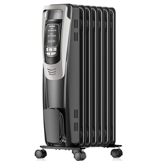 PELONIS 1500W Radiator Heater for Indoor Use, Large Room with Remote, Thermostat & LED Display NY1507-14A