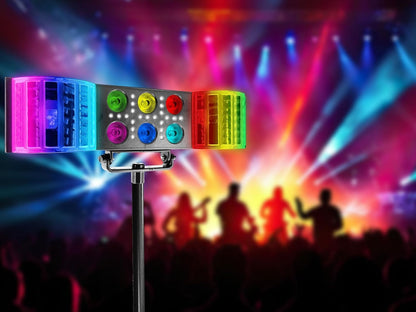 Technical Pro LGT22 DJ 3-in-1 Light Bar with Stand 360-degree Sound Activated LED System, Remote Control, Lightweight and Portable