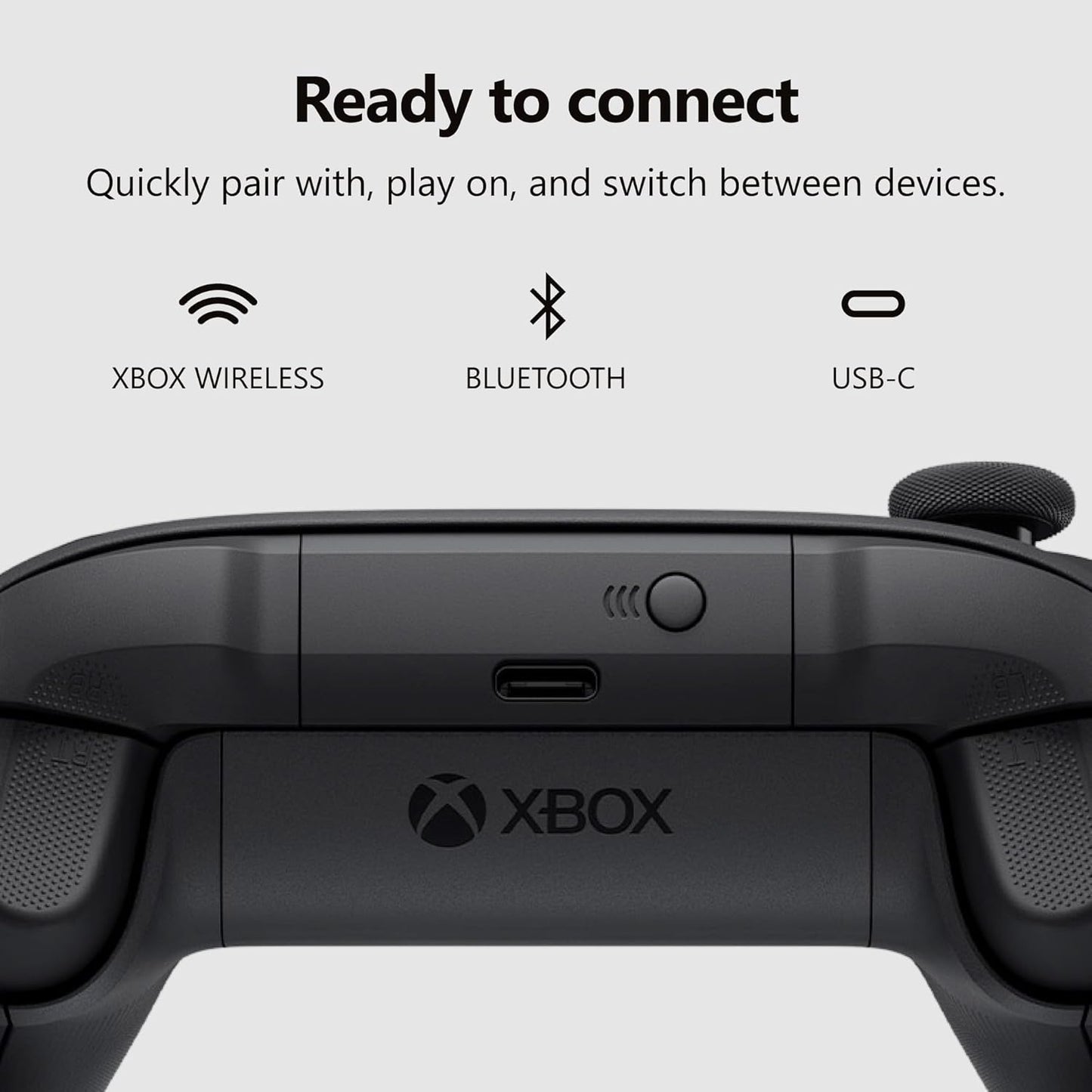 Microsoft - XBOX Wireless Controller for XBOX Series X, XBOX Series S, XBOX One, PCs - Carbon Black