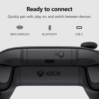 Microsoft - XBOX Wireless Controller for XBOX Series X, XBOX Series S, XBOX One, PCs - Carbon Black