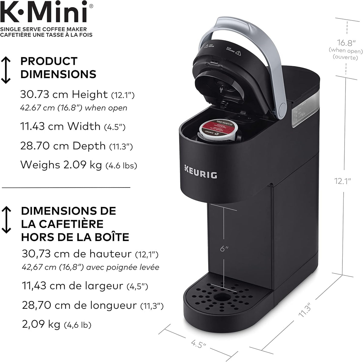 Keurig K-Mini 2.679 kg Black Single Serve Beverage Dispenser