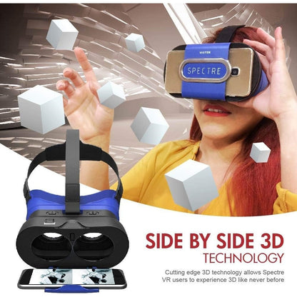 VIOTEK Spectre Folding Virtual Reality VR Headset Phone Accessory - Lightweight Glasses with Collapsible Case SPE-A01