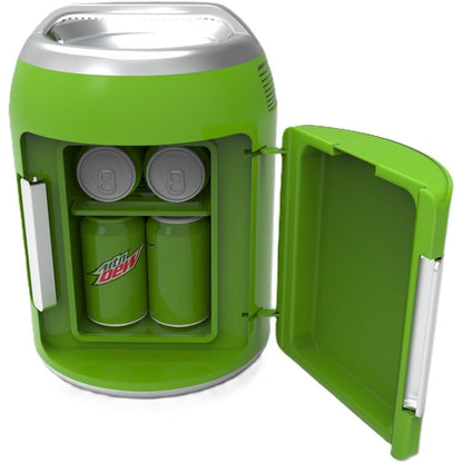 Mountain Dew MIS604MD 0.14-Cu. Ft. 6-Can Portable Mini Fridge, Green