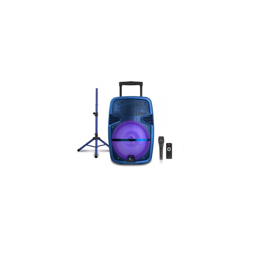 Technical Pro PARTY15BPKG 15-inch Bluetooth Powered Speaker with Lights and Tripod