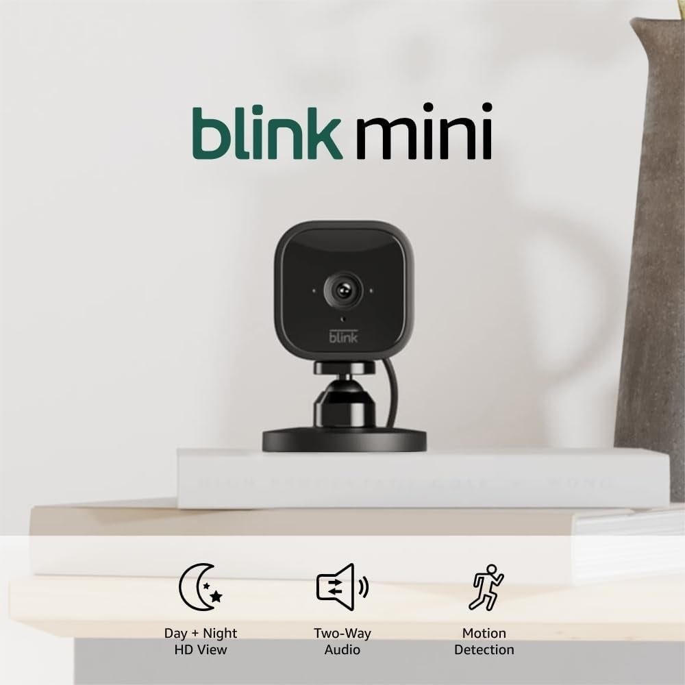 Blink Mini Compact Indoor Plug-In Smart Security Camera Night Vision B09N6V1FHG