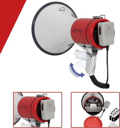 Technical Pro Portable 75-Watts 800M-1000M Range Megaphone Bullhorn Speaker
