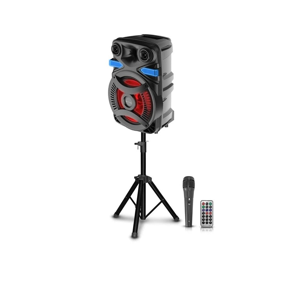 Technical Pro Rechargeable 15" Bluetooth LED Speaker Package with Tripod & Microphone XP15PKG