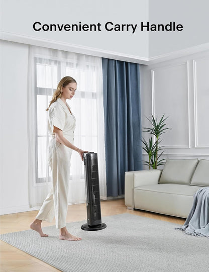 PELONIS 30 Inch Oscillating Tower Fan with 3 Speed Settings and Auto-off Timer, Standing Fan Black PFT28A2BBB