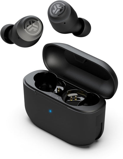 JLab Go Air Pop True Wireless Bluetooth Earbuds + Charging Case, Black, IPX4 Sweat Resistance EBGAIRPOPRBLK124